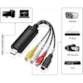 Miniatyrbilde 3 av 5: Vhs Til Digital Konverter Videoopptakskort Konverter Adapter, Vhs Til Digital Usb Grabber Støtter Ntsc Pal Secam Usb 2.0 Video