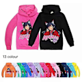 Miniatyrbillede 1 af 3: Ny Drenge Piger Casual Langærmet Hættetrøje Aphmau Børn Hættetrøje Sweatshirt Toppe Gave 3-4Years Black