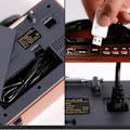 Miniatyrbild 4 av 5: Retro Träradio, FM-radio, CD-spelare, med Antik Stil, Stark Bas, Mini Utomhusljud med Hög Volym