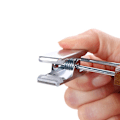 Miniatyrbillede 2 af 2: Retro buksebøjle i massivt træ, husholdnings buksebøjle i rustfrit stål, sømløs engros tøjbøjle med clips, buksebøjle, opbevaringsstativ