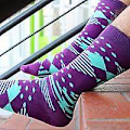 Pikkukuva 2 / 4: Jännittävät purppura- ja baby kuviolliset sukat Sock Pandasta