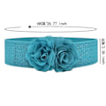 Miniatyrbilde 5 av 5: Elastisk midjebelte, bredt belte for kvinner for bluse, genser, maxi-skjorter Blue