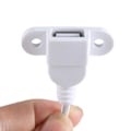 Miniatyrbilde 4 av 5: USB Y-splitterkabel hann til dobbel hunnforlengelse ladekabel for bærbar PC, telefon, nettbrett kun for lading, hvit White