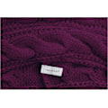 Miniatyrbillede 4 af 5: Dame Tyk Ribstrikket Vinter Infinity Circle Loop Halstørklæde Premium Twist Purple Red Grape