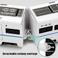 Miniatyrbillede 3 af 3: Elektrisk Universel Simulation Højhastigheds Jernbane Harmony Tog Model Børnelegetøj three carriages