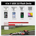 Miniatyrbillede 5 af 5: 2TB 1TB 4-i-1 Flash Drive Foto Opbevarings Stick OTG Til iPhone Samsung Android PC