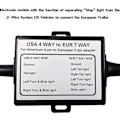 Miniatyrbild 4 av 5: Omvandlare för släpvagnsljus från USA till Europa, 4-vägs platt kontakt (amerikanskt fordon) till 7-vägs rund kontakt