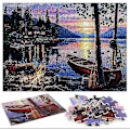 Miniatyrbilde 5 av 5: 1000 brikker Darrell Bush Lake Puslespill DIY Leker Montering Bilde Dekorasjon