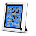 Miniatyrbild 1 av 5: Inomhus-/Utomhustermometrar, Termometer och Hygrometer med Bakgrundsbelyst LCD-skärm och Trendvisning, Min/Max-registrering, C/F-omkopplare