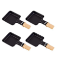 Miniatyrbillede 1 af 5: Raclettepander med non-stick | Pakke med 1 til 12 | Mini firkantet raclette | Kompatibel med Tefal raclette maskine | Ergonomisk design og let at rengøre 4pcs