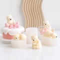 Miniatyrbillede 3 af 5: 3D Isbjørn Form Mini Størrelse Sød Bjørn Silikone Lying Bear