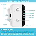 Miniatyrbild 2 av 5: Wifi-förstärkare 2023 - Nyaste Wifi-förlängare Wifi-repeater Täcker upp till 3650 kvm och 45 enheter Internetförstärkare - Med Ethernet-port Snabb installation