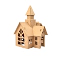 Miniatyrbillede 1 af 3: 5 stk. Julegave-Kagehus Dekoration Børns Håndlavet DIY Materialepakke Lysende Hjemmelavet Hus
