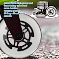 Miniatyrbild 3 av 5: Sparkcykelhjul, 2 stycken sparkcykelhjul med streamers och bilklocka, tricksparkcykelhjul, 100 mm, sparkcykel tricksparkcykelhjul, unisex vuxen (svart)