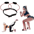 Miniatyrbillede 2 af 5: Fitness booty bands bounce trainer elastisk træktov squat modstandsbånd justerbart taljebælte benstyrke smidighedstræning