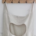 Pikkukuva 4 / 4: Pellavainen pyykkikori oven taakse ripustettava, 48x69 cm