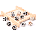 Pikkukuva 5 / 5: 10 kpl/ set Mini Pearl Flower Crystal rintakorun napit black gold