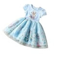 Miniatyrbillede 2 af 4: Børn Pige Frost Dronning Elsa Prinsesse Kjole Festspil Fødselsdagsfest Tutu Kjoler Blue 4-5 Years