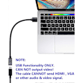 Pikkukuva 4 / 5: Heytea USB 3.0 Type A uros - USB 3.0 Type C naaras -liitinmuunninadapteri (musta) (0,9 m)