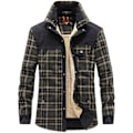 Miniatyrbillede 1 af 5: Herre Wanderer Jakke, Overland Flannel Jakke, Langærmet Varm Fleece Skjorte Herre Plaid Skjorte Fest Fritid