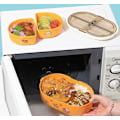 Miniatyrbilde 4 av 4: Moderne Bento-boks for voksne og barn - Bento matboks for barn med skje, gaffel og spisepinner - Tåler oppvaskmaskin og mikrobølgeovn (Oransje)