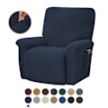 Miniatyrbild 1 av 4: All-inclusive elastisk recliner soffaöverdrag enfärgad polarfleece soffa kudde överdrag för alla årstider Recliner överdrag