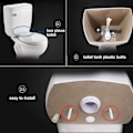 Miniatyrbillede 3 af 3: Toiletbrætsskruer, Universelle Plastik Toiletbrætsskruer (4 stk, Hvid)