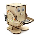 Miniatyrbilde 4 av 5: Robot som spiser mynter - Tremodell for DIY, undervisning, læring, STEM-prosjektsett for barn, vitenskapelig eksperiment, tremonteringsett