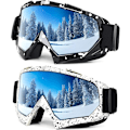 Miniatyrbild 1 av 4: Skidglasögon för vuxna, 2-pack Snowboardglasögon för tonåringar, män och kvinnor, Snöskoterglasögon med brett synfält