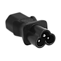 Miniatyrbillede 2 af 5: IEC 320 3-benet C13 hun til C6 han Kløverblad Stik AC Strømadapter Konverter