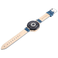 Miniatyrbillede 4 af 5: Til Garmin Lily 2 Active/Lily 2 håndledsrem 14mm Toplag Ko Læder Urrem - Blå Blue