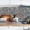 Pikkukuva 5 / 6: 54 kpl 3D mosaiikki seinälaatta tarra itseliimautuva Rustic Stone Brick,20x10cm