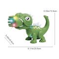 Miniatyrbillede 2 af 5: Bil dinosaur boblemaskine legetøj 9 huller - udendørs musik lys bobleblæser legetøj