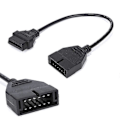 Miniatyrbild 3 av 5: Bil Diagnostikverktyg OBD2 Kontakt Adapter för 12 Pin till OBD2 16 Pin Kabel Auto Scanner Adapter