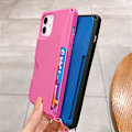 Miniatyrbilde 3 av 5: Kortholder Etui Kompatibelt med iPhone 12 Mini, Business Lommebok TPU Hardt Bakside Telefon Etui Deksel med Stativ & Håndstropp (Marineblå, iPhone 12 Mini)