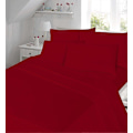 Miniatyrbilde 3 av 3: 4-delt flanellsengetøysett (laken, overflate, putevar par) Flanell Double Red