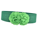 Miniatyrbilde 5 av 5: Elastisk midjebelte, bredt belte for kvinner for bluse, genser, maxi-skjorter Green