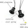 Miniatyrbilde 5 av 5: Sorte 9 stk Mini 12V 1W LED Takinnfelte Spotlights IP65, 3000K (120, Varmt Hvit)