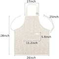 Miniatyrbild 4 av 5: Damförkläden 2-pack Justerbara haklappsförkläden med 2 fickor
