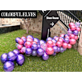 Miniatyrbilde 3 av 5: 12 tommer 100 stk Latex Metallisk Krom Mørk Lilla Ballonger Helium Skinnende Tykke Ballonger Festdekorasjon