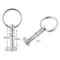 Miniatyrbillede 2 af 5: Båd Pins Quick Release Pin 1/4\" x 1\" m/Drop Cam & Fjeder med Trækring Bimini Top Pin Rustfrit Stål