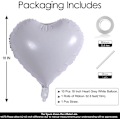 Miniatyrbilde 2 av 5: 10 stk. Grå Hvit Folie Hjerteformede Ballonger 18 Tommers Hjerte Mylar Ballonger For Baby Shower Bryllup Valentinsdag Dekorasjoner Kjærlighetsballonger Festdekorasjoner