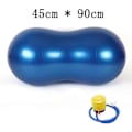 Miniatyrbilde 3 av 5: Yogaball peanøtt balanse fitnessball oppblåsbar fortykket eksplosjonssikker yogaball fitness balansetrening fysioterapi for å forbedre balanse kjernestyrke Blue