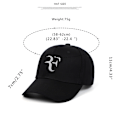Pikkukuva 2 / 3: 2019 Ebay Federer -tyylinen F-kirjailtu baseball-lippis, 8 väriä valittavissa, F tennislippis