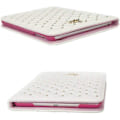 Miniatyrbillede 4 af 4: iPad 9./8./7. Gen Cover Krone Bling Diamant Sød Elegant PU Læder Smart Auto Sleep/Wake Stand Stødsikker Cover (Pink) Mærke: Topwin