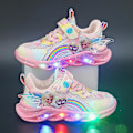 Pikkukuva 1 / 5: Frozen-tyttöjen vapaa-ajan kengät, LED-valokengät, Elsa-prinsessakengät, vauvan taaperokengät 33(20.6cm insole) Style 3