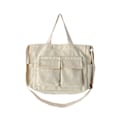 Miniatyrbild 1 av 5: Mångsidig Crossbody Väska Handväska Tote Axelväska för Flickor Kvinnor Messenger Väska Skolväska Canvasväska Justerbar Rem Beige Beige