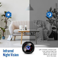 Miniatyrbillede 4 af 5: W8 1080p 360° Wifi 2 Millioner (dpi) Lille Infrarød Nat Kamera Alarm Push 2 I 1