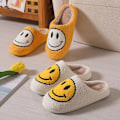 Miniatyrbild 4 av 5: Söta Smiley Home Tofflor i bomull White