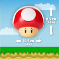 Miniatyrbillede 5 af 5: Super Mario Svampe Lampe med lyd natlys, en must-have gave